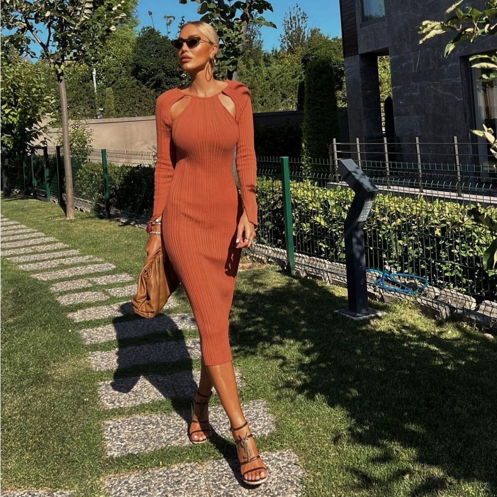 NWT Zara Cut Out Shoulders Knit Dress